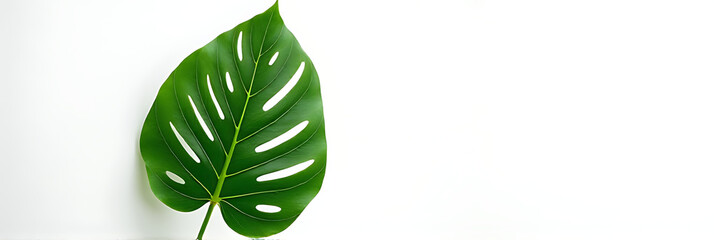 Poster - A leafy tropical design is showcased in sharp focus against clean white backgrounds with a selective attention technique applied._00003_