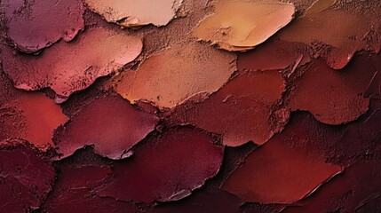 Poster - Abstract artwork featuring textured layers in warm red and brown tones.