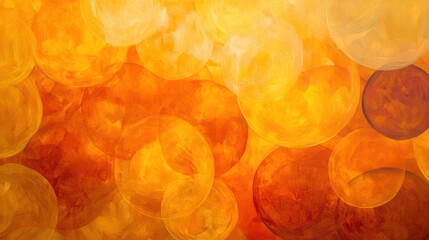 Aufkleber - Abstract artwork featuring warm colors and circular shapes, evoking a sense of warmth and energy.