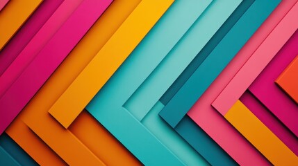 Poster - Abstract design featuring colorful geometric shapes in vibrant hues.