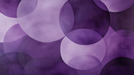 Poster - Abstract design featuring overlapping purple circles, creating a soothing, modern aesthetic.