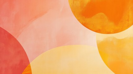 Poster - Abstract design featuring warm colors and circular shapes for a modern aesthetic.