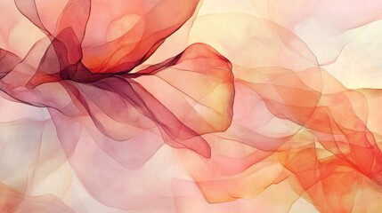 Poster - Abstract flowing shapes in warm tones create a serene and artistic atmosphere.