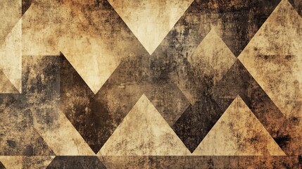 Poster - Abstract geometric pattern with earthy tones and textures.