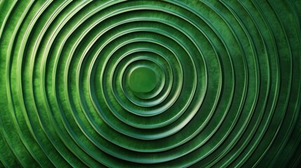 Poster - Abstract green spiral pattern with concentric circles creating a soothing visual effect.