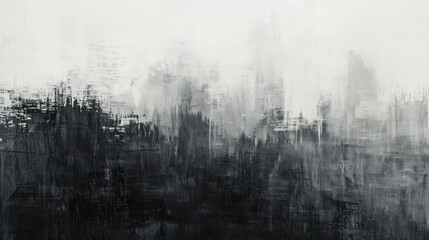 Poster - Abstract monochrome artwork with blurred textures and shapes, evoking emotion and depth.