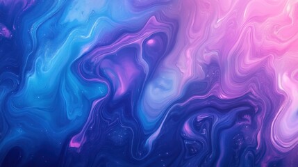 Poster - Abstract swirling colors in shades of blue and pink, creating a dreamy, fluid effect.