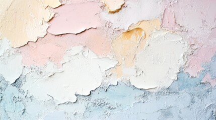 Poster - Abstract textured painting with soft pastel colors blending together.