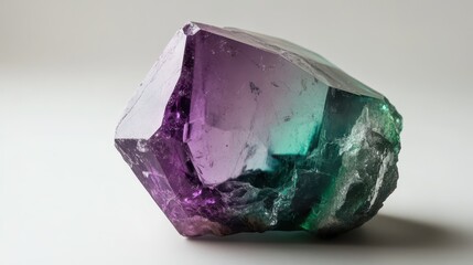Poster - Purple and green gem displayed against a plain background showcasing natural beauty and detail