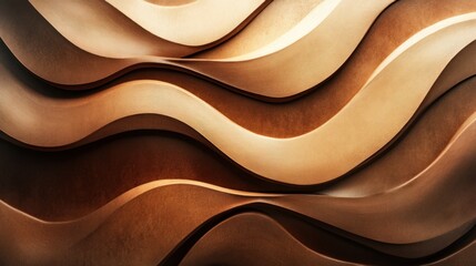 Poster - Abstract wavy patterns in warm tones create a textured, modern design aesthetic.