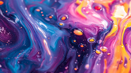Poster - Colorful abstract design with swirling patterns and vivid details. 