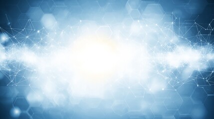 Poster - Abstract Network Connection, Digital Technology Background