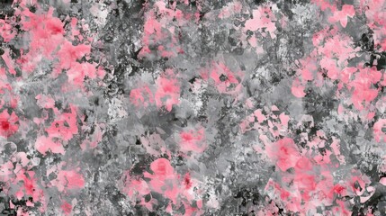 Poster - Red, Gray, and Pink Abstract Grunge Texture Patterns with Bold Paint Marks on Black Background. Dynamic Artistic Concept for Modern Design and Creative Decoration
