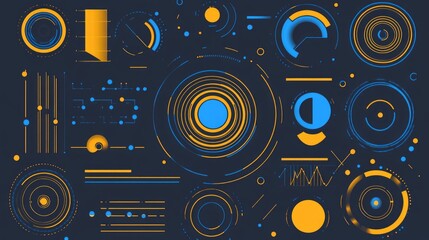 Poster - Abstract Tech HUD Interface Design Elements