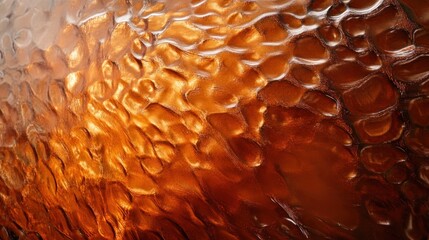 Aufkleber - Close-up of textured amber liquid resembling a drink.