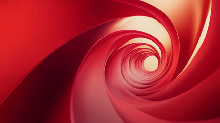 Poster - Swirling red tunnel design creating a sense of depth and movement. 