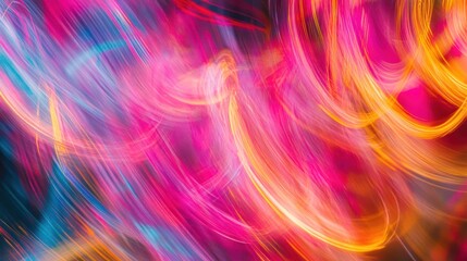 Poster - Colorful abstract light trails creating a vibrant, dynamic visual effect.