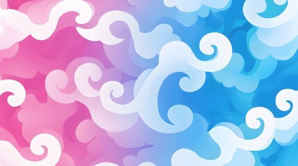 Poster - Dynamic cloud patterns digital art abstract design colorful background aesthetic perspective creative concept