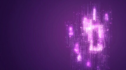Poster - Digital Data Stream Forming Abstract Symbol