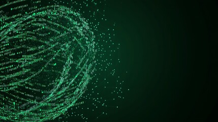 Poster - Digital Global Network Sphere Binary Code Data Visualization