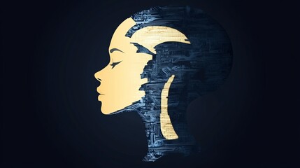 Poster - Digital Woman AI, Circuitry, Face, Future, Technology