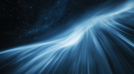 Leinwandbilder - Ethereal wave of light flowing through a starry cosmos, evoking a sense of wonder.