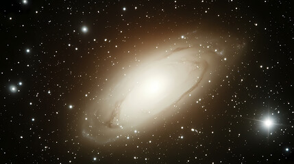 elliptical galaxy with smooth gradients of silver: a cosmic wonder in space. ecliptical. illustratio