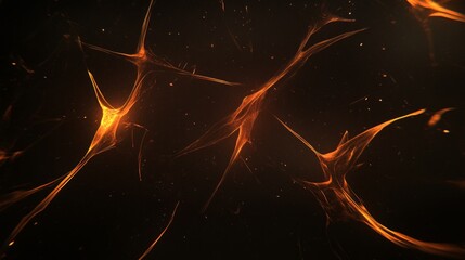 Poster - Fiery Neural Network Abstract Visualization