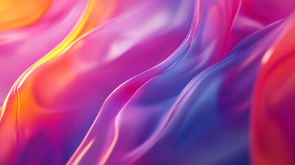 Poster - Abstract colorful waves with vibrant hues and smooth textures. 