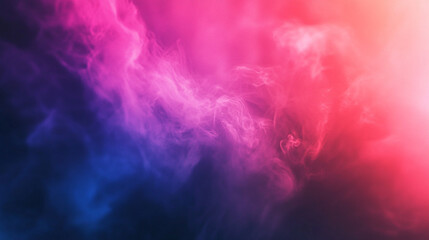 Poster - Colorful smoke blending across dark background creates vibrant abstract art. 