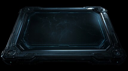 Poster - Futuristic Dark Metal Interface Panel Display