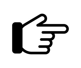Wall Mural - Hand pointing right icon