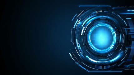 Poster - Futuristic Technology Interface Design Abstract Circular HUD