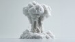 © Hybrid Theory - Abstract Illustration of White Powder Explosion with Dramatic Cloud Formation on Neutral Background