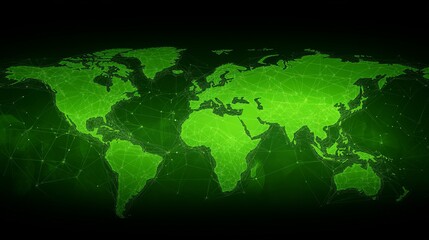 Poster - Global Network Connection A World Map Visualization
