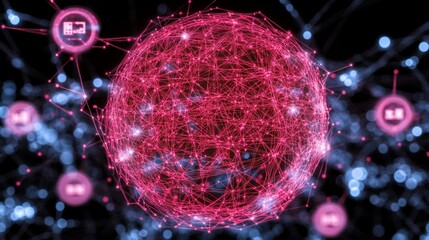Poster - Global Network Data Sphere Visualization