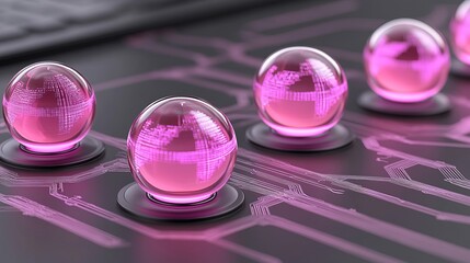 Poster - Global Network Data Spheres on Circuit Board