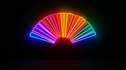 Poster - Dynamic neon light display urban art installation digital art night scene creative perspective vibrant concepts