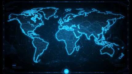 Poster - Global Network Map Digital World Connectivity Visualization (1)