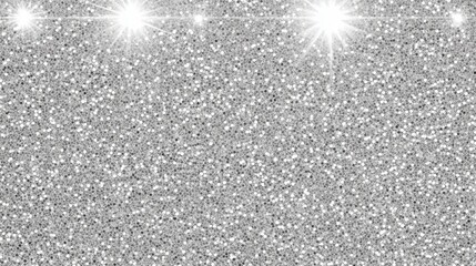Poster - Sparkling White Glitter Texture for Christmas Decorations and Festive Designs