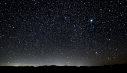 gorgeous dark night sky with a single very bright star