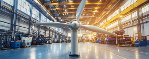 Poster - A modern industrial facility showcasing advanced technology and machinery with a focus on production and innovation.