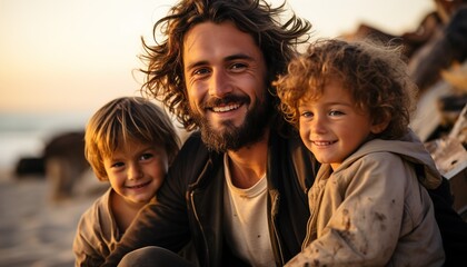 Canvas Print - family at the beach