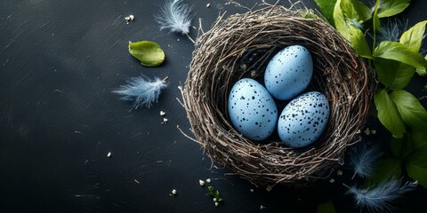 Wall Mural - Easter Eggs in a Nest | Fresh and Colorful Decoration for the Season, Easter Eggs in a Nest | Fresh and Colorful Decoration for the Se