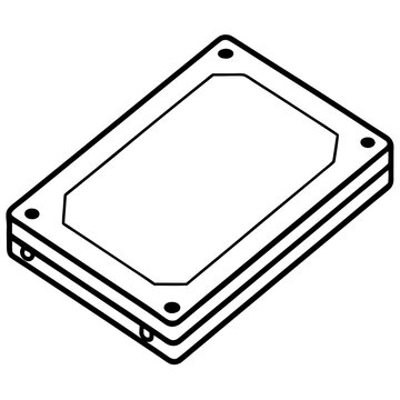SSD Drive Vector Icon Design