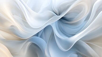 Poster - Soft, flowing abstract design featuring gentle curves in pastel tones.