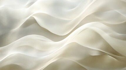 Poster - Soft, flowing fabric texture with gentle waves in light colors.
