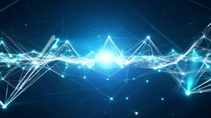 Poster - exploring the beauty of digital waveforms and abstract technology visuals in a captivating display