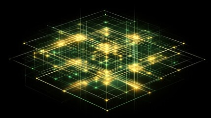 Poster - Illuminating Network Grid Abstract Data Visualization