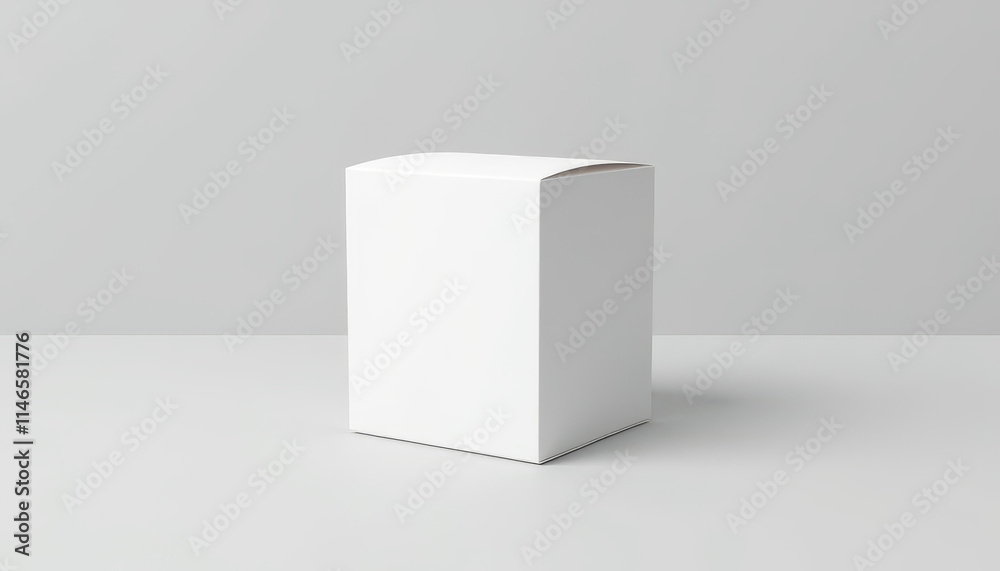 Emty Tea Box Empty tea box mockup on a light gray background for product ...